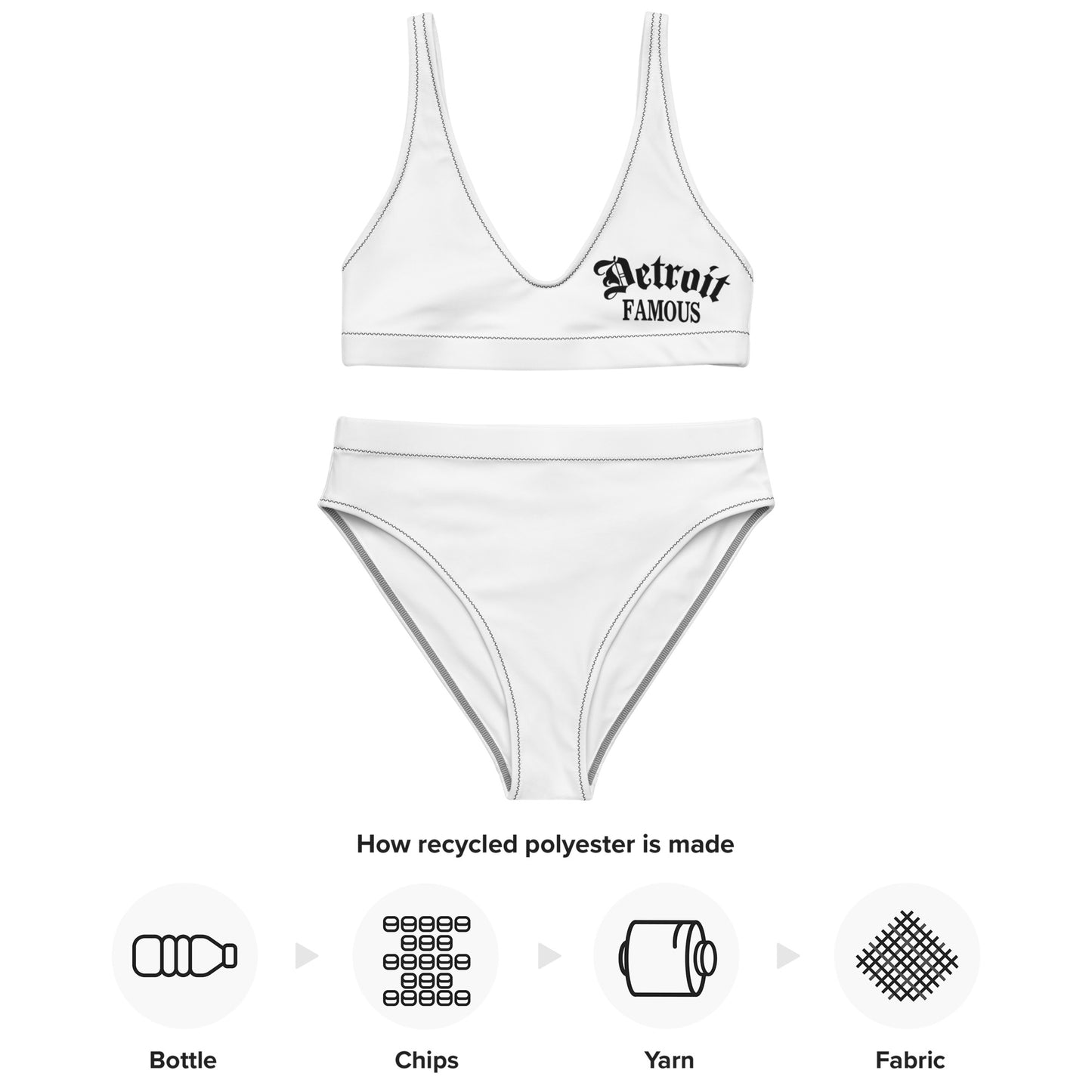Recycled high-waisted bikini