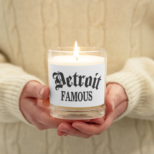 Glass jar soy wax candle